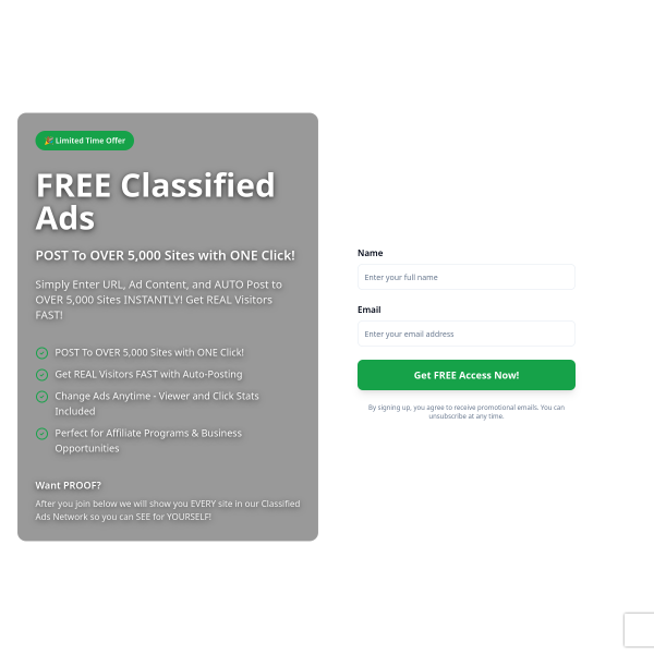 Post Unlimited Free Classified Ads — Get Real Visitors to Your Website!