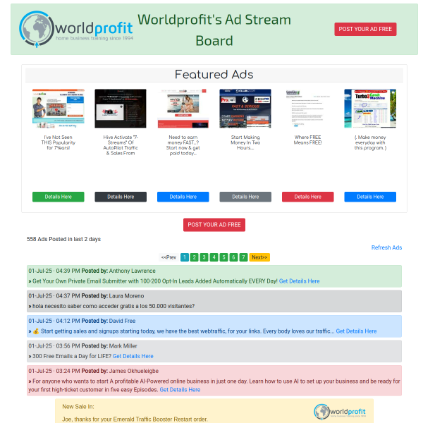 World's Largest [F_R_E_E] Ad Stream Board - Over 10,000 Ad Views EVERY Day