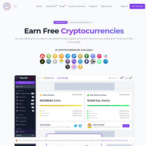 Earn Free Cryptocurrencies!