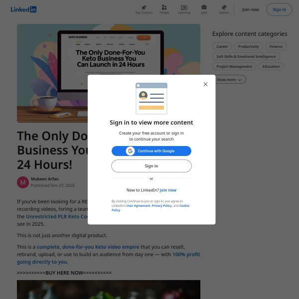 The Only Done-For-You Keto Business You Can Launch in 24 Hours!