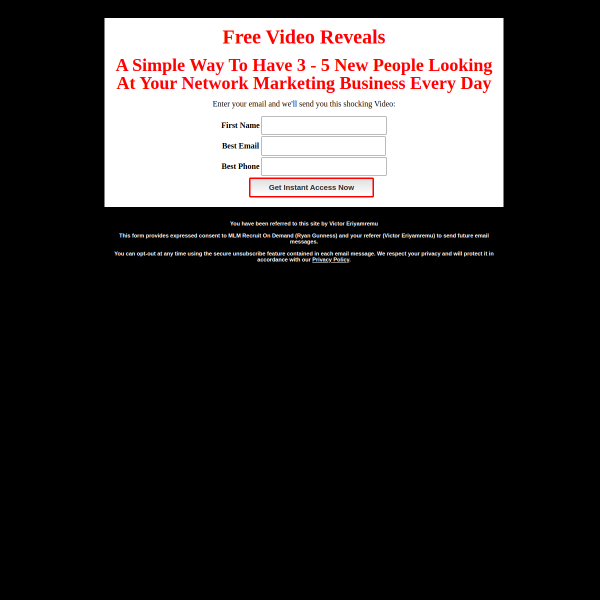 TRAFFIC TO YOUR NETWORK MARKETING