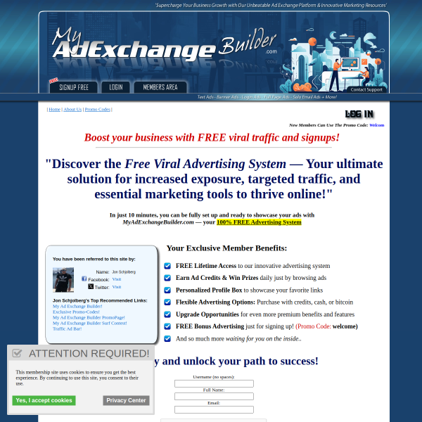 Free Viral Advertising System — Your ultimate solution for increased exposure, targeted traffic, and