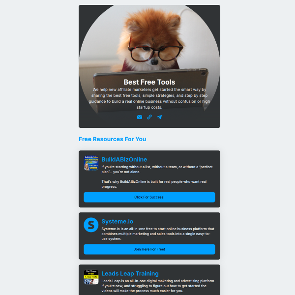 Free Tools for Getting Started in Affiliate Marketing