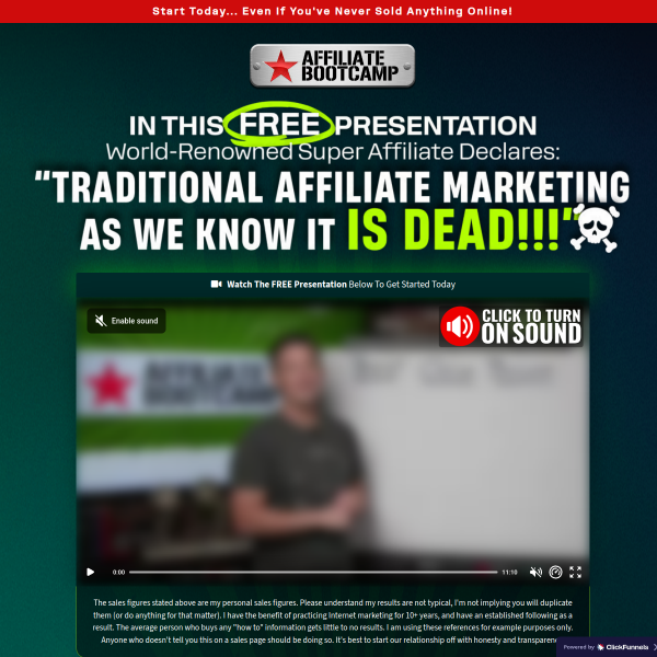 Traditional Affiliate Marketing - as we know it - Is DEAD