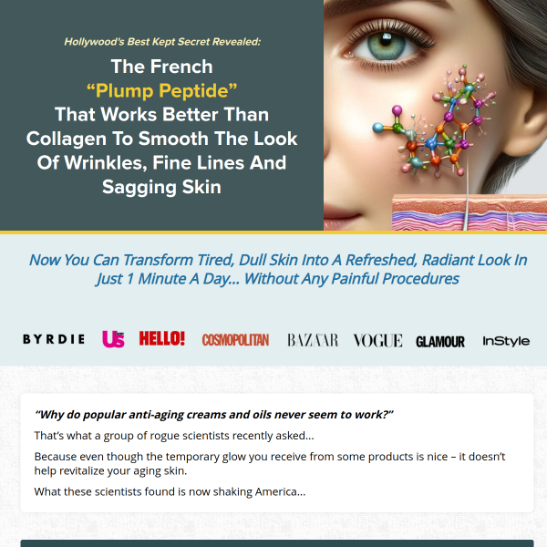 This Works Better Than Collagen To Smooth The Look Of Wrinkles, Fine Lines And Sagging Skin