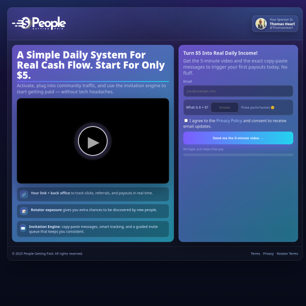 People Getting Paid $5 to Start!