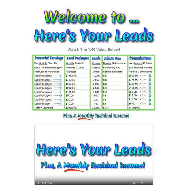 More Leads. More Sales. More Freedom.