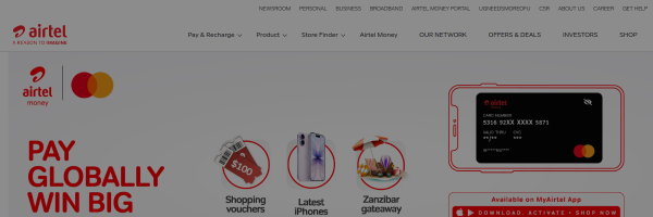 Airtel Uganda website