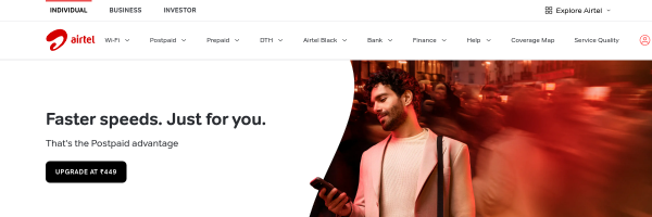 Airtel India website