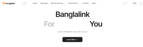 Banglalink Bangladesh website