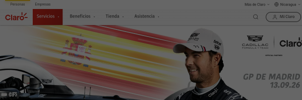 Claro Nicaragua website
