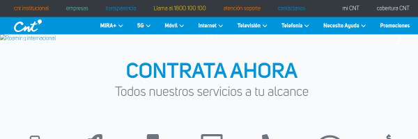 CNT Ecuador website
