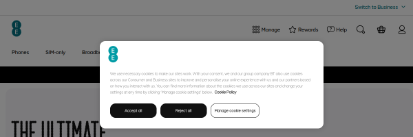 T-Mobile United Kingdom website
