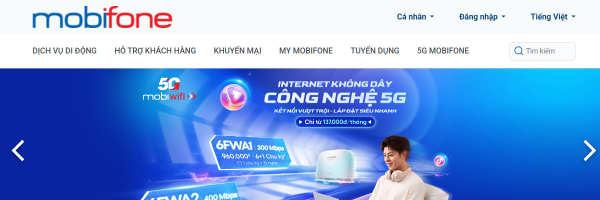 Mobifone Vietnam website