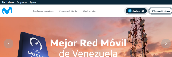 Movistar Venezuela website