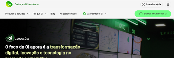 Oi Brazil website