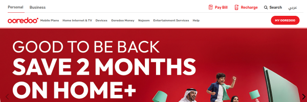 Ooredoo Qatar website