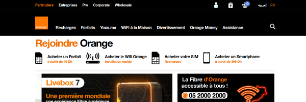 Orange Morocco website
