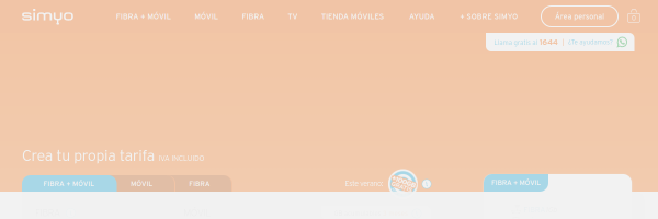Simyo Spain website