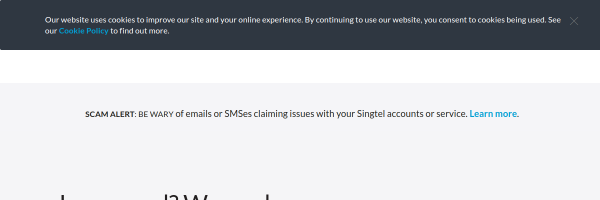 Singtel Singapore website