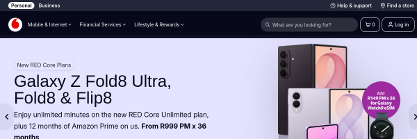 Vodacom South Africa website
