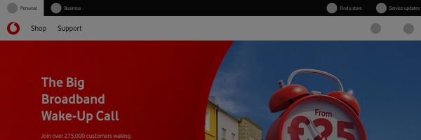 Vodafone Ireland website