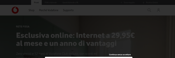 Vodafone Italy website