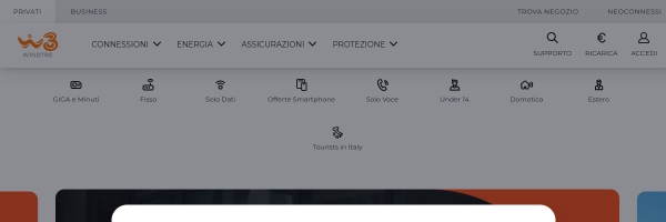 WindTre Italy website