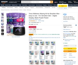 Tress Wellness Waxing Kit for Brazilian Wax - Easy to Use - For Sensitive Skin - Digital Display