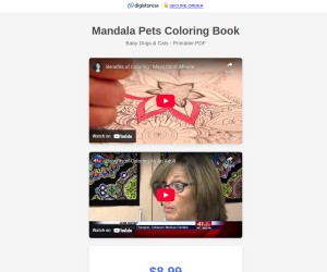 Baby Cat and Puppy Mandala Coloring Book (E-books)