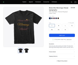 Brew-tiful Mornings Ahead typography