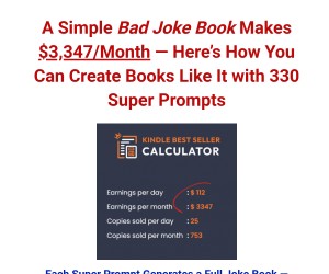 A Simple Bad Joke Book Makes $3,347/Month — Here’s How You can Create Books Like It with 330 Super