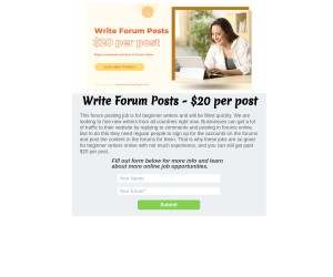 Write Forum Posts - $20 per post