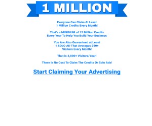 ✨ CHRISTMAS MIRACLE FOR 2026 – 1 MILLION CREDITS + 1 SOLO AD EVERY MONTH