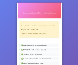 🌍 ZERO SALES? ZERO LEADS? START WITH A SYSTEM THAT ACTUALLY WORKS.