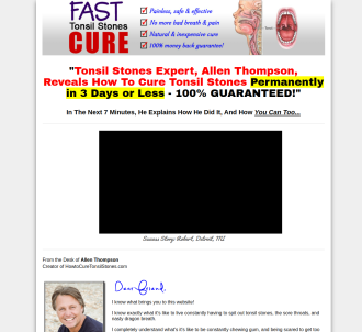 Fast Tonsil Stones Cure - High Conversions                                     