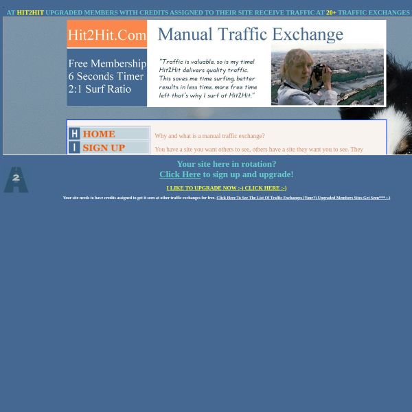 Hit2Hit.Com Manual Traffic Exchange