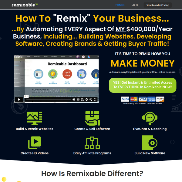 Make More Money. Automate Everything.Remix & Create Profitable Websites, Software, Products & More!