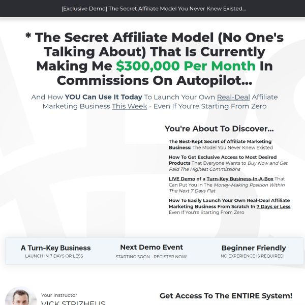 Exciting News: LIVE Demo of Our Top-Secret Affiliate System! ??