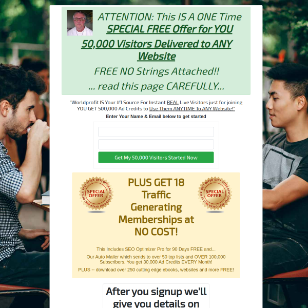 Unlock Unlimited Traffic for Your Website!   Special Limited-Time Offer!
