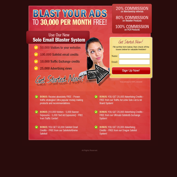 JUST RELEASED - Solo eMailBlaster. Blast Your Ad To 30,000 Per Month At NO Cost