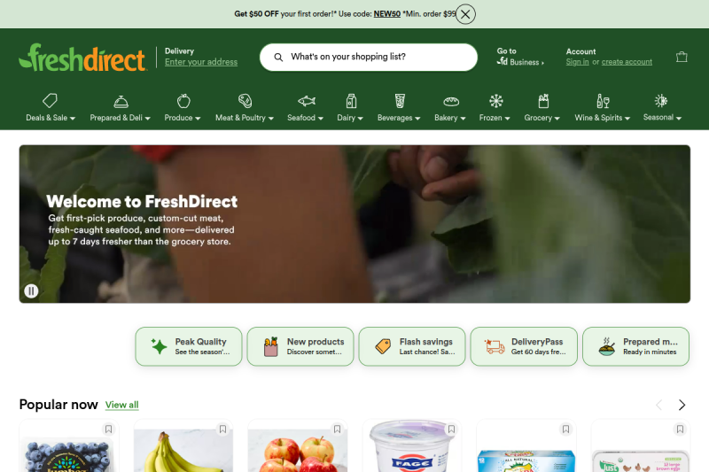 Freshdirect preview
