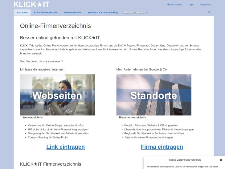 Webkatalog und Firmenverzeichnis KLICK-IT.de