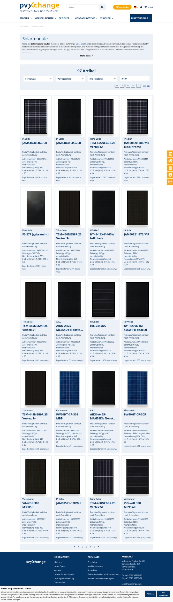 https://www.pvxchange.com/solarmodule