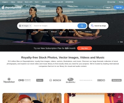 Screenshot of depositphotos.com