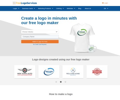 Screenshot of freelogoservices.com