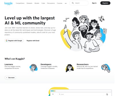 Screenshot of kaggle.com