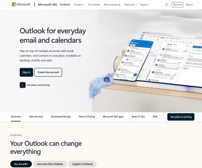 Screenshot of outlook.com
