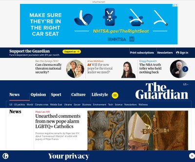 Screenshot of theguardian.com