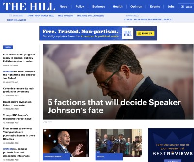 Screenshot of thehill.com